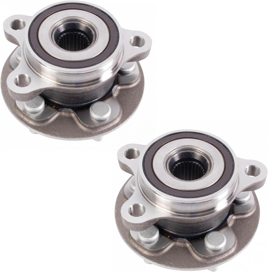 TRQ Front Left and Right Wheel Bearing and Hub Assembly Set 2 Piece Compatible with 20-22 Toyota Corolla LE SE Japan Built Models 1st VIN Digit J 20-22 Corolla Hybrid LE 16-22 Prius 17-22 Prius Prime