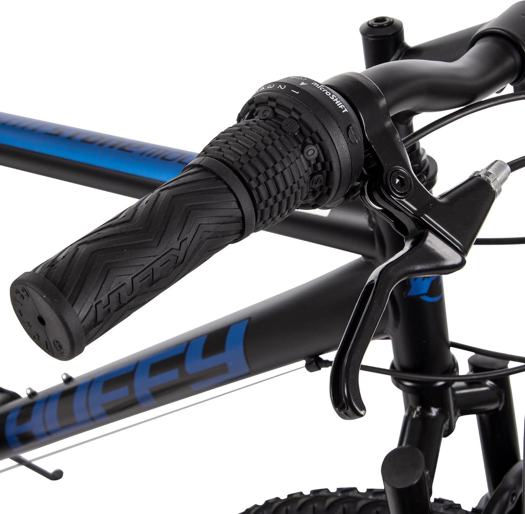 Huffy Stone Mountain Bike for Men and Women, 20'/24'/26', 6-Speed (20') or 21-Speed, Front or Dual Suspension (Varies), Multiple Colors, Adjustable Saddle, Shimano Equipped, All-Terrain Tires