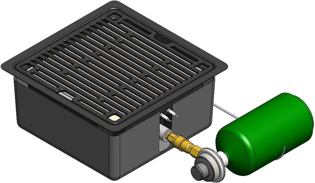 Table Grill | Raclette Style | Korean BBQ Outdoor Patio Table Propane Grill Insert