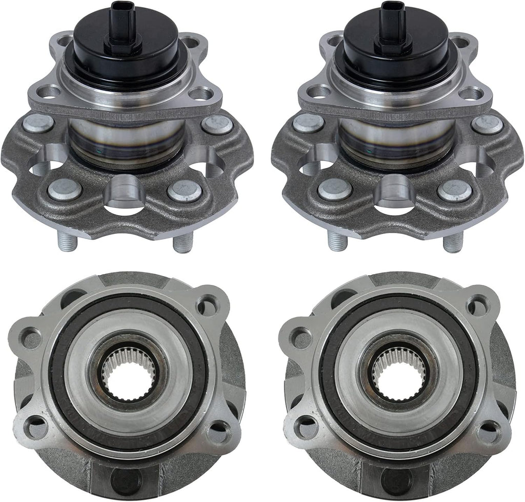 TRQ 2 Piece Wheel Bearing & Hub Assembly Set Compatible with 2012-2017 Toyota Prius V