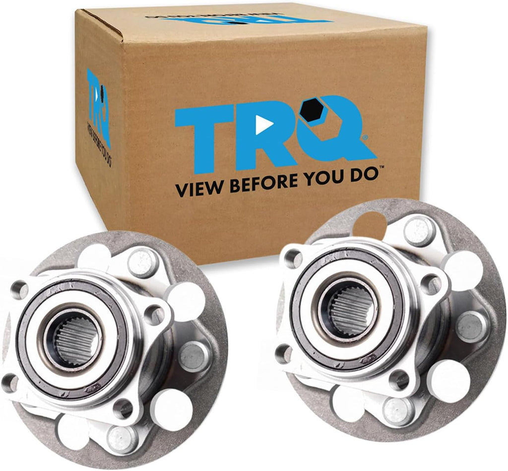 TRQ Rear Left and Right Wheel Bearing and Hub Assembly Set 2 Piece Compatible with 19-23 Toyota RAV4 All Wheel Drive 20-23 Camry All Wheel Drive 21-23 Venza 22-23 Corolla Cross All Wheel Drive