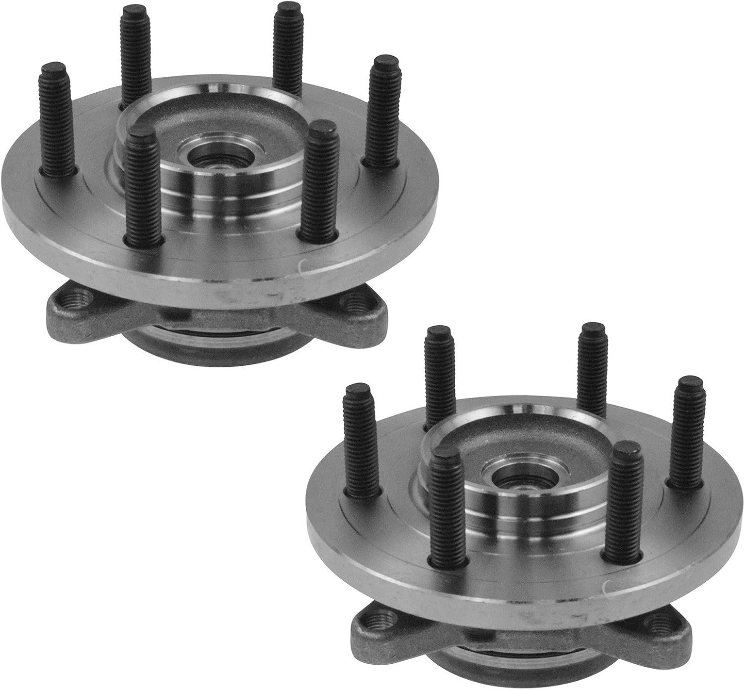 TRQ 2 Piece Wheel Bearing & Hub Assembly Set Compatible with 2007-2010 Ford Expedition Lincoln Navigator