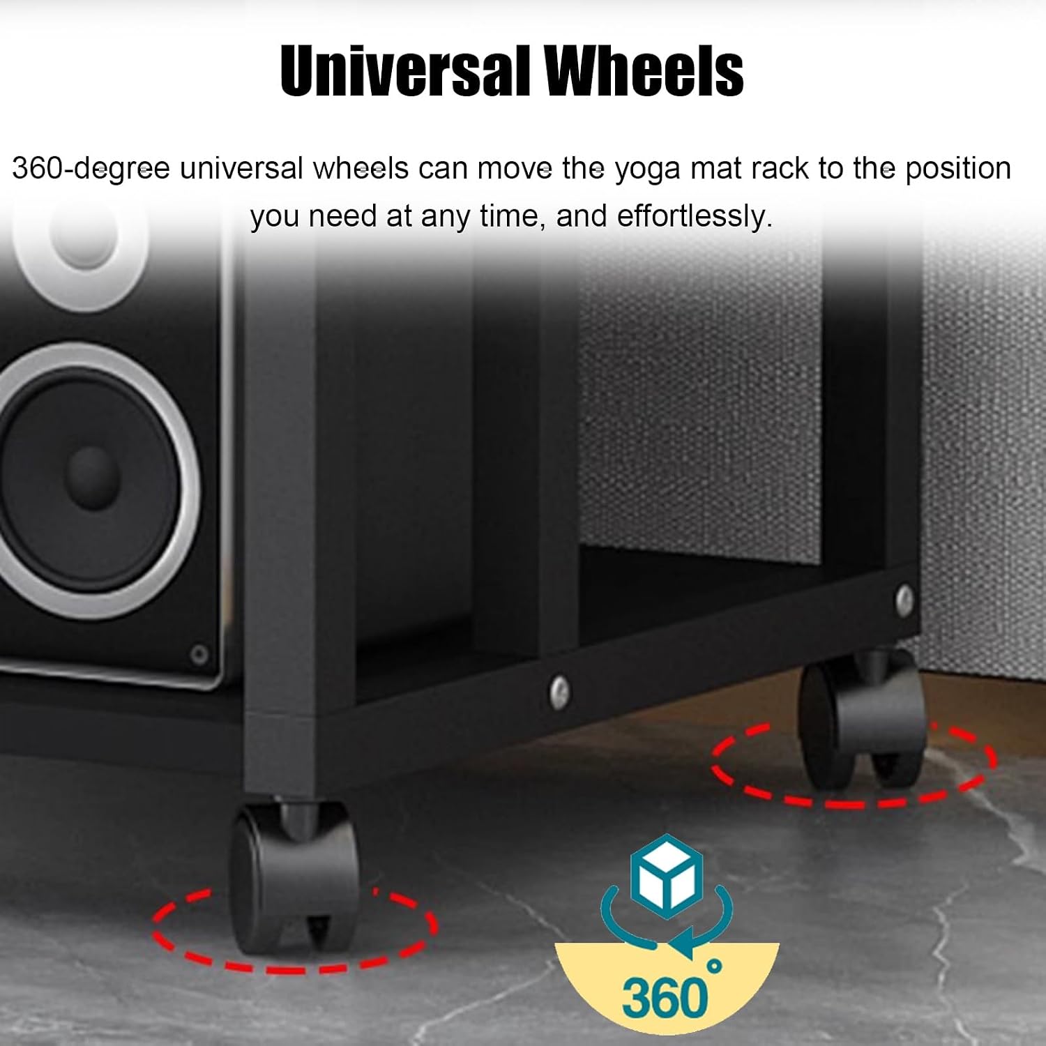 WDJBPSH Mobile Audio Media Rack on Wheels, Portable Video Entertainment Equipment Storage Holder with Height-Adjustable Shelf, Office Bedroom Living Room Organizer(Size:2 Tier/H 58.5cm- with Drawer)