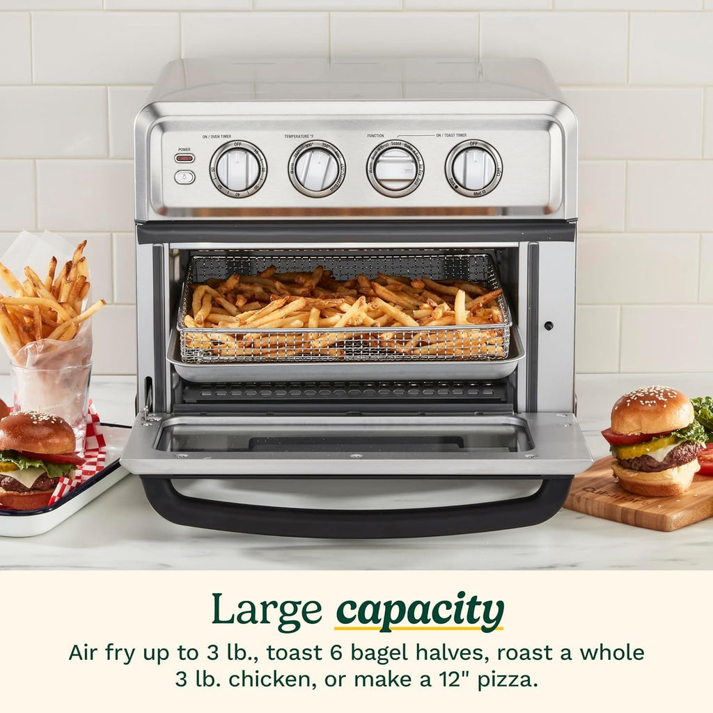 BLACK+DECKER 1000W Over The Range Microwave with Cuisinart 1800W Air Fryer Toaster Oven with Bake, Broil & Grill