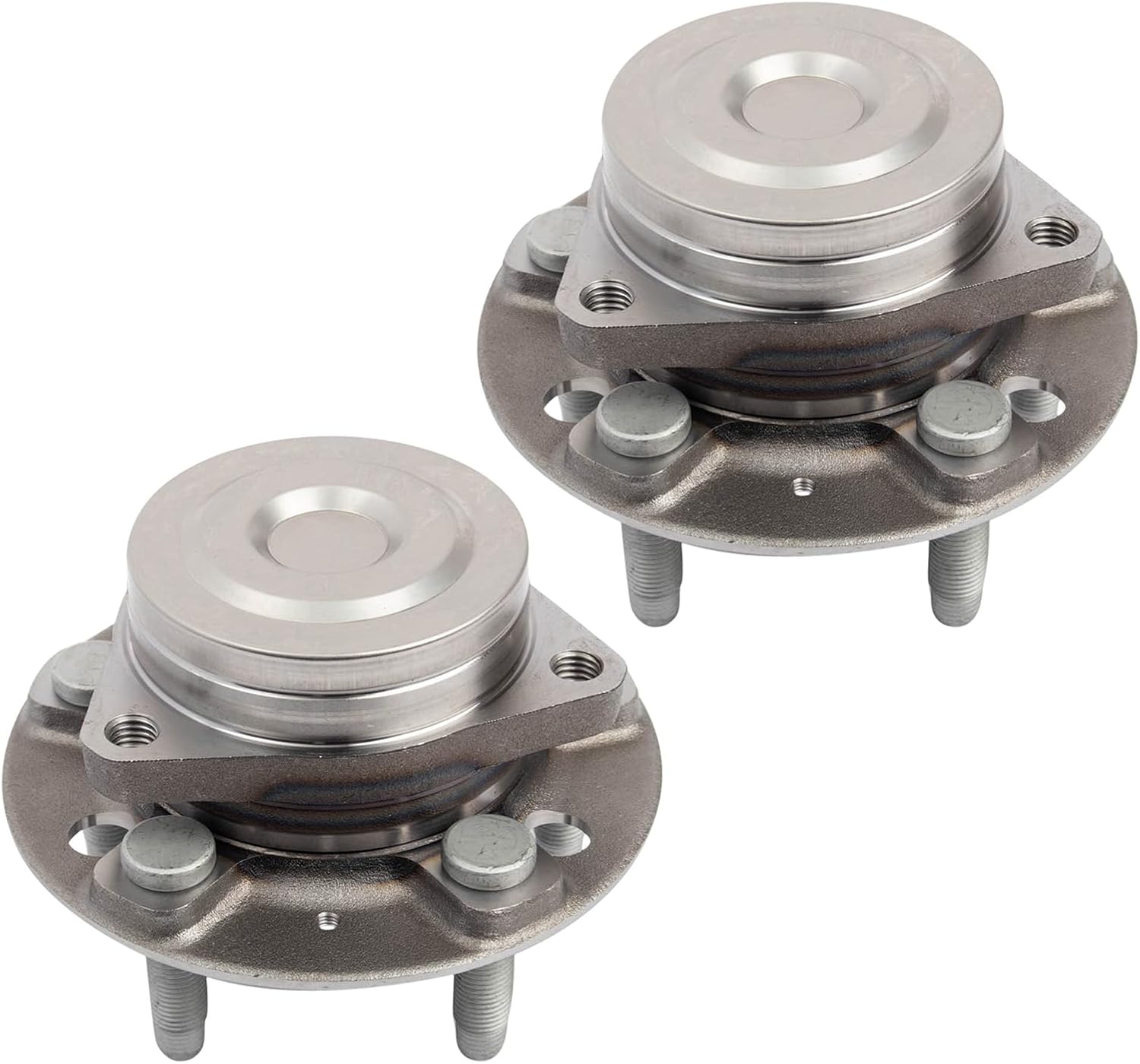 TRQ 2 Piece Front Wheel Bearing & Hub Assembly Set Compatible with 2014-2016 Cadillac CTS