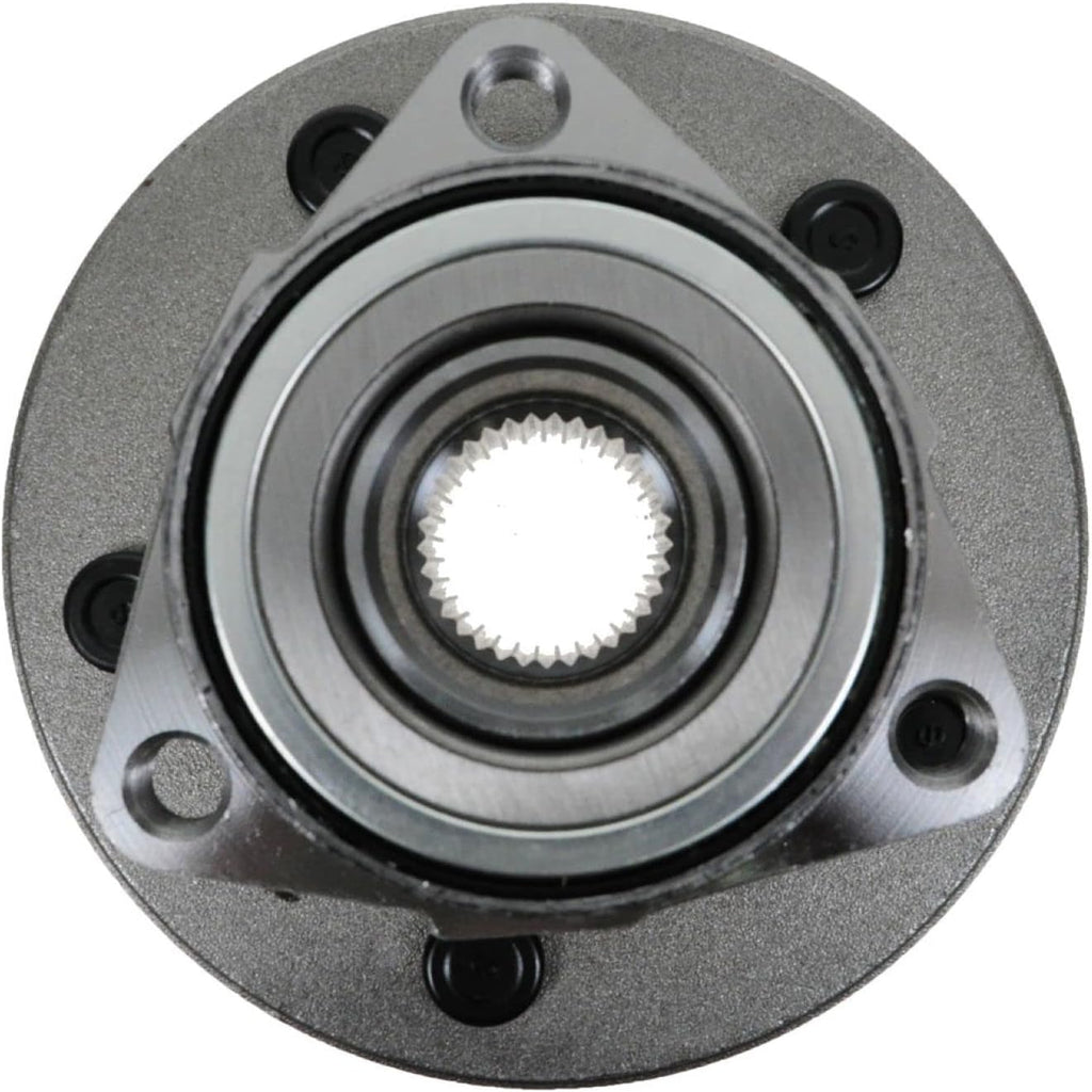TRQ Front Left and Right Wheel Bearing and Hub Assembly Set 2 Piece Compatible with 2000-2001 Dodge Ram 1500 4 Wheel Drive with 2 Wheel ABS Brakes