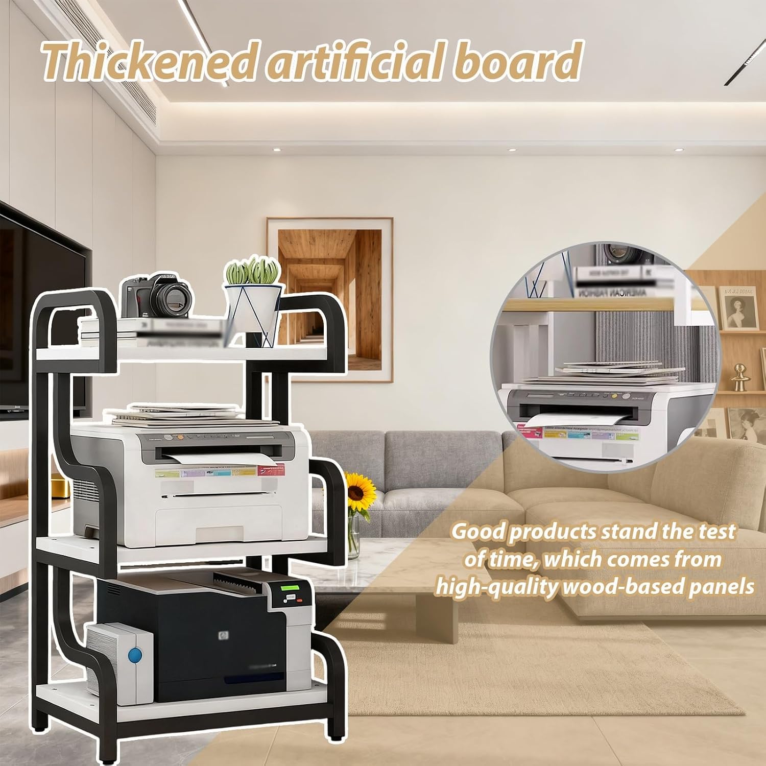 Three-Tier Audio-Video Media Stand - AV Tower Stereo Rack Cabinet for Living Room, KTV, Game Room - Stylish Furniture for Home Entertainment