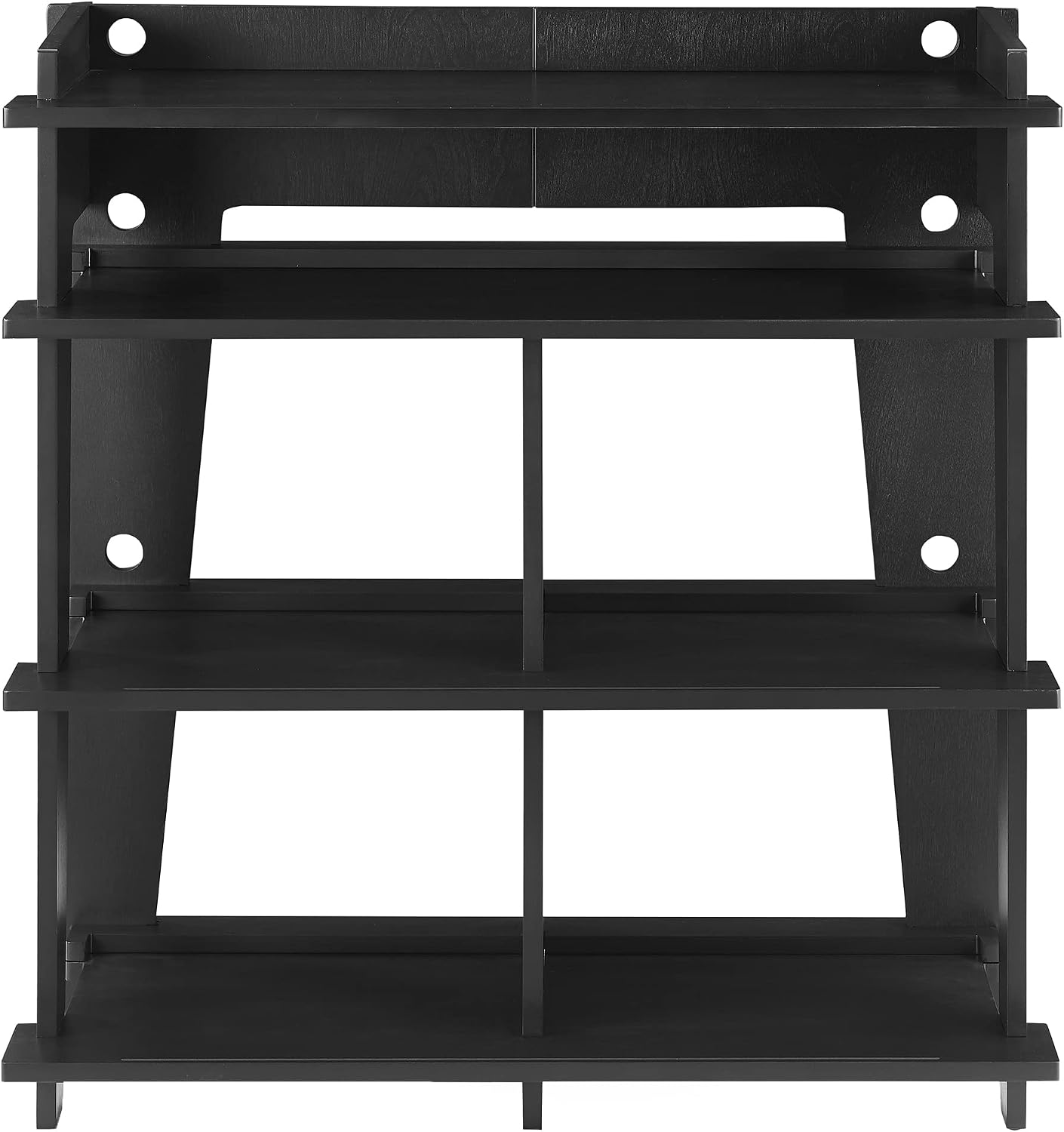 Crosley Furniture Soho Media Console, Record Player Stand with Vinyl Storage, Modern Home Organizer, Black
