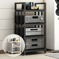 AV Media Stand for CD Player, Adjustable Stereo Rack & Cabinet with Non-Slip Feet, Multifunctional Audio Video Tower Stand - Perfect for Home Entertainment (Black)