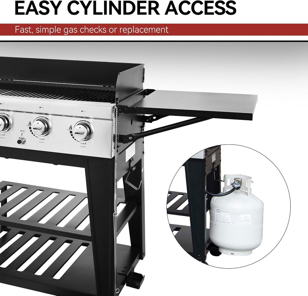 Royal Gourmet Event 8-Burner BBQ Propane Gas Grill with Cover, Picnic or Camping Outdoor