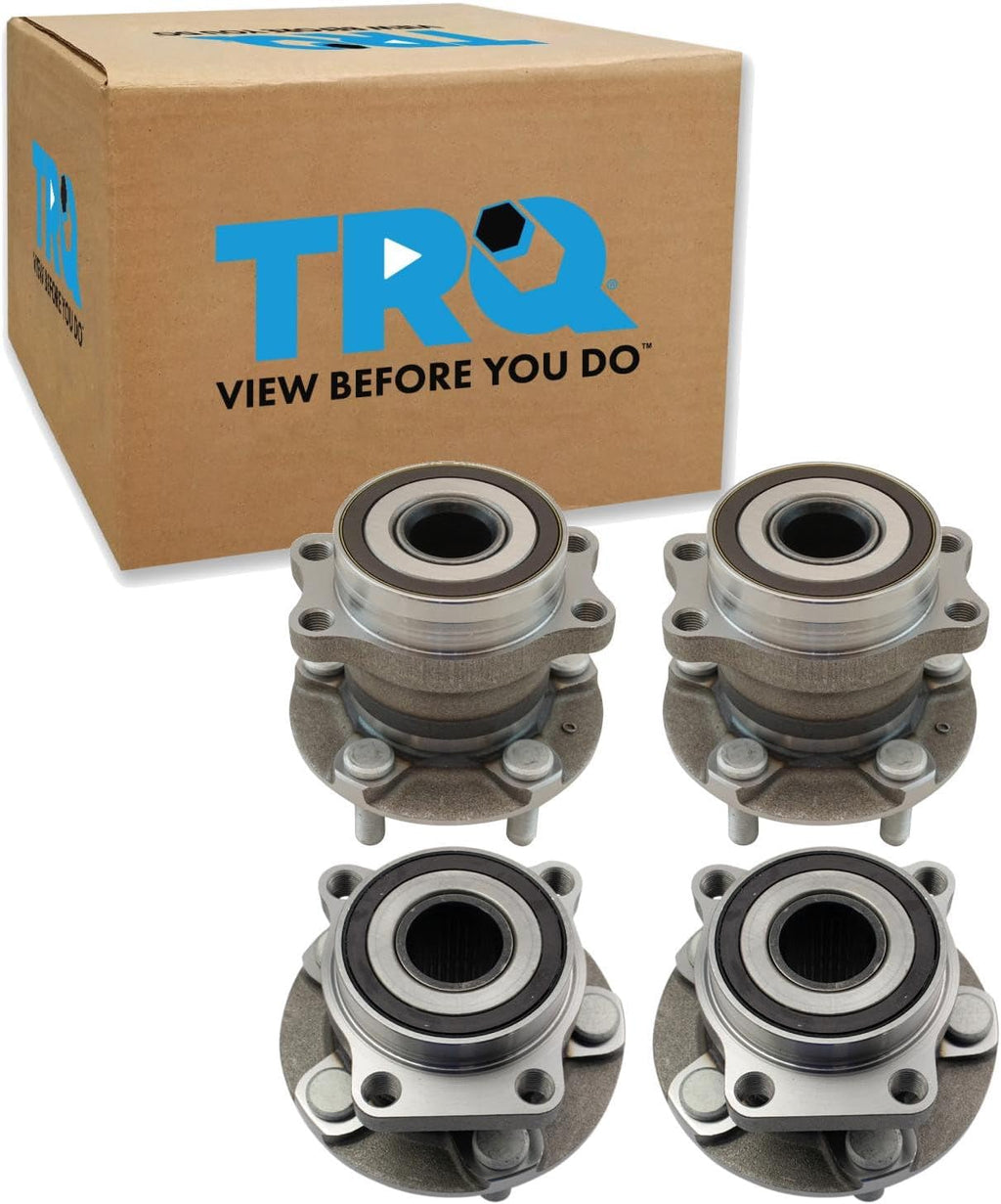 TRQ Front and Rear Wheel Bearing and Hub Assembly Set 4 Piece Compatible with 16-23 Subaru Crosstrek excluding Hybrid 14-18 Forester 2014 Impreza Limited Sport Limited 15-21 Impreza 14-15 XV Crosstrek