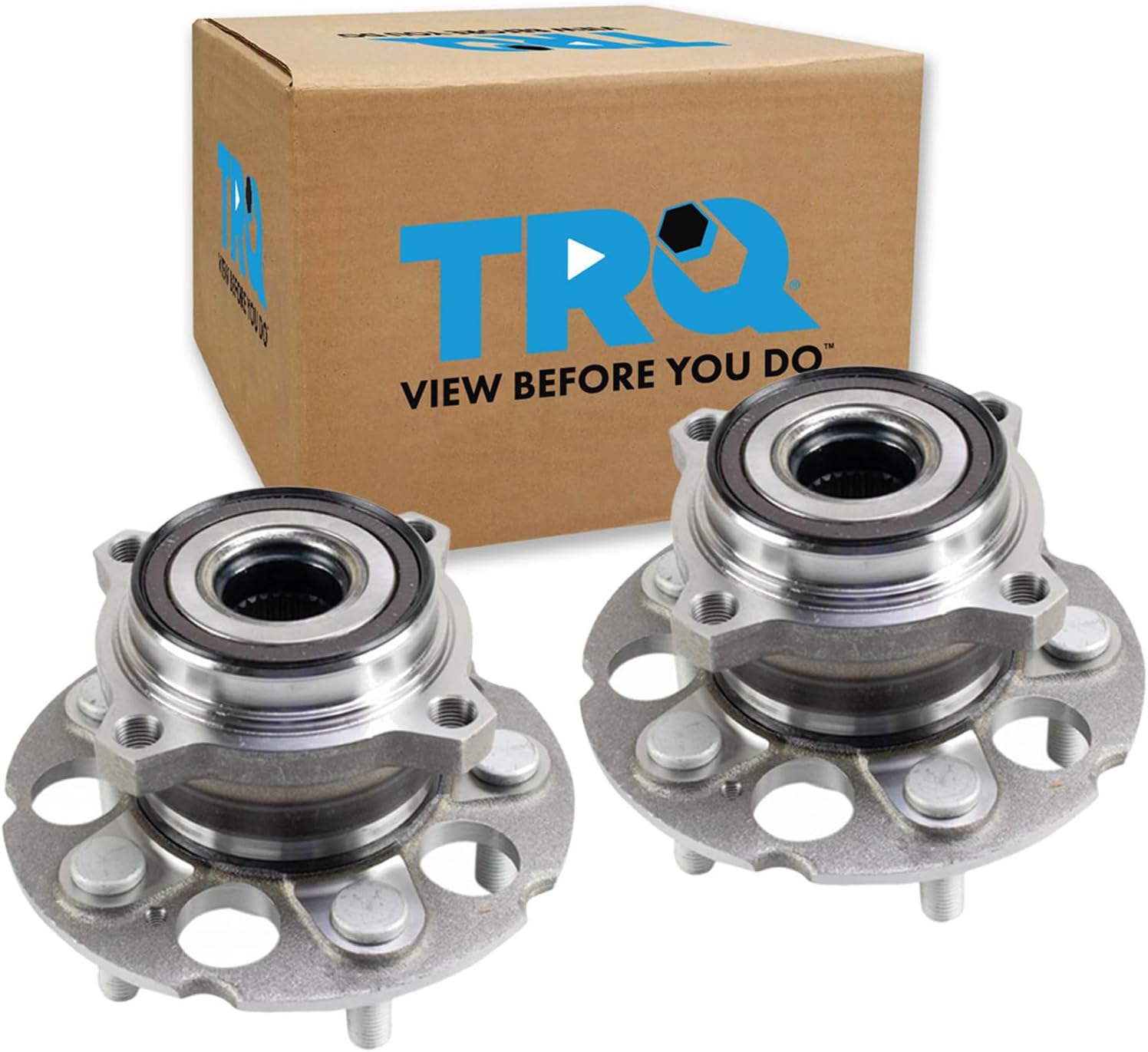 TRQ Rear Left and Right Wheel Bearing and Hub Assembly Set 2 Piece Compatible with 2015-2020 Acura TLX SH-AWD
