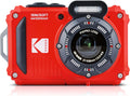KODAK PIXPRO WPZ2 Waterproof Digital Camera, 16MP with 4x Optical Zoom, Shockproof, Dustproof, 1080p Video, Wi-Fi, Red
