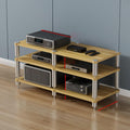2/3/4-Tier Stereo Rack Media Storage Cabinet - Movable AV Stand Corner Shelf for Audio/Video Components & Game Consoles - Entertainment Center Organizer