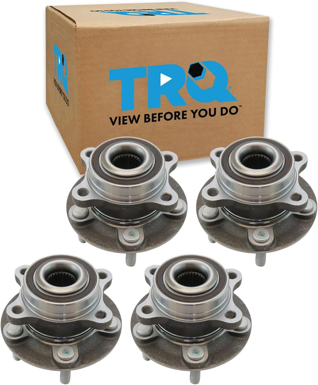 TRQ 2 Piece Wheel Bearing & Hub Assembly Set Compatible with 2013-2020 Ford Fusion 2013-2015 Lincoln MKZ