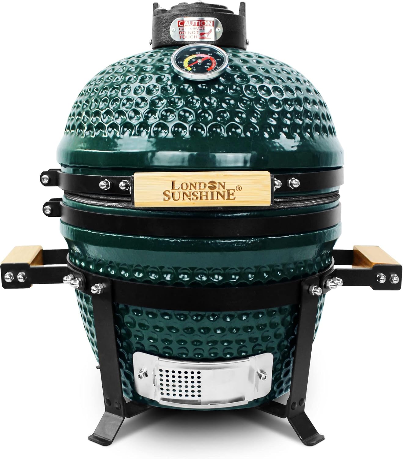 London Sunshine Ceramic Charcoal BBQ Kamado Griller - Portable Tabletop The Cadet Series Smoker
