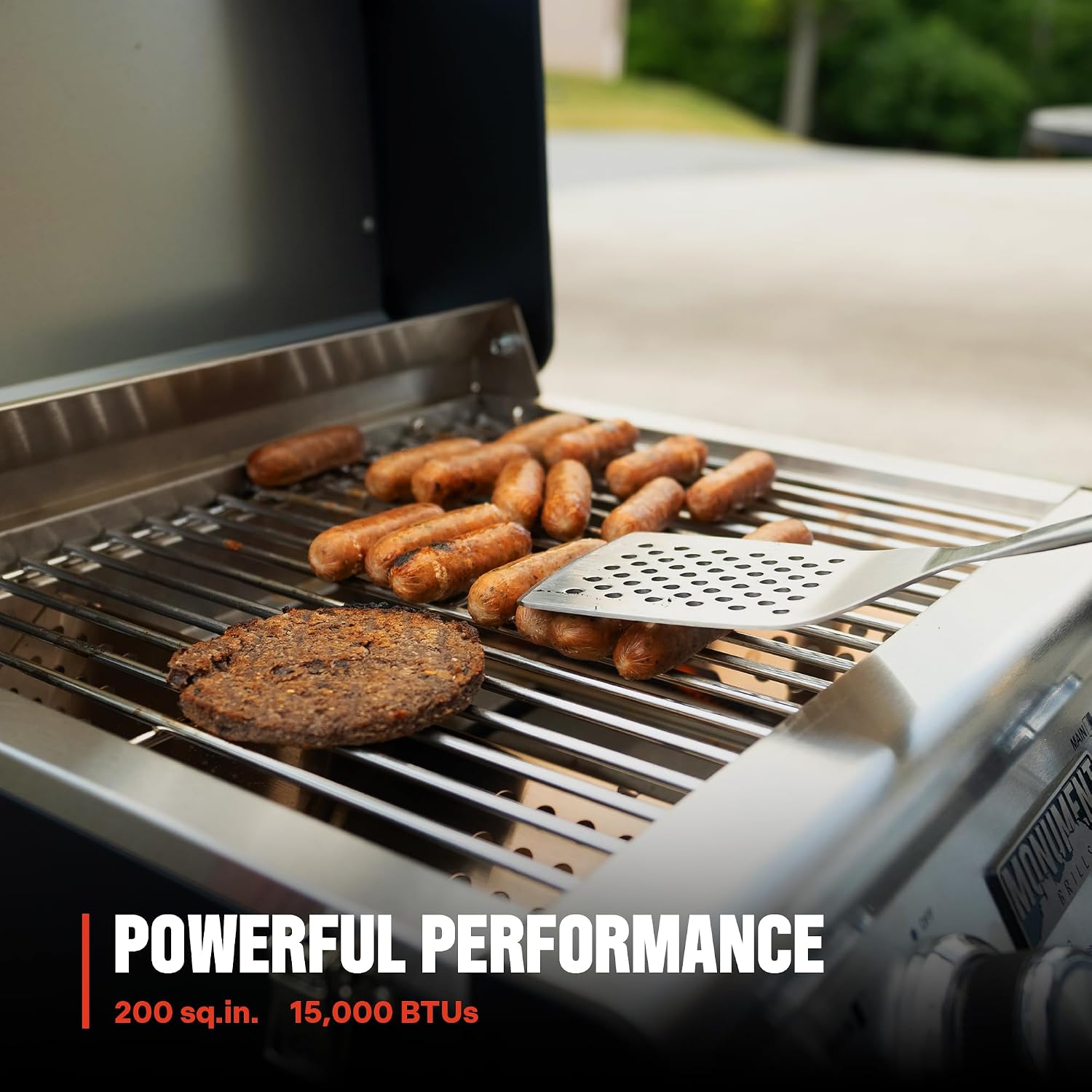 Monument Grills Clearview® 2-Burner Tabletop Propane Gas Grill for Outdoor Portable Camping Cooking with BBQ Cover(2 items)
