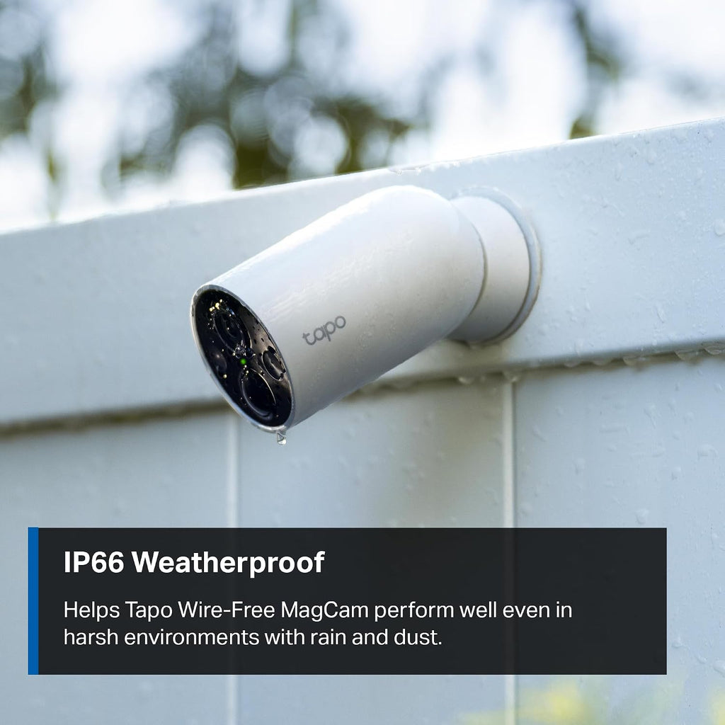 Tapo MagCam 2K+ - 2025 Wirecutter Best Outdoor Security Camera & PCMag Editors' Choice, Wireless Battery Power, Magnetic Mount, Subscription-Free SD Storage or Cloud, Person/Vehicle Detection, 2-Pack