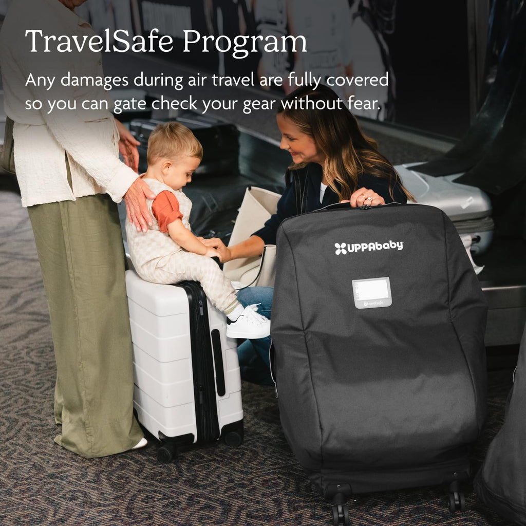 UPPAbaby Travel Bag for Rove, Knox and Alta Car Seats - Smooth Wheels, Handles + Durable Design - Includes TravelSafe Protection
