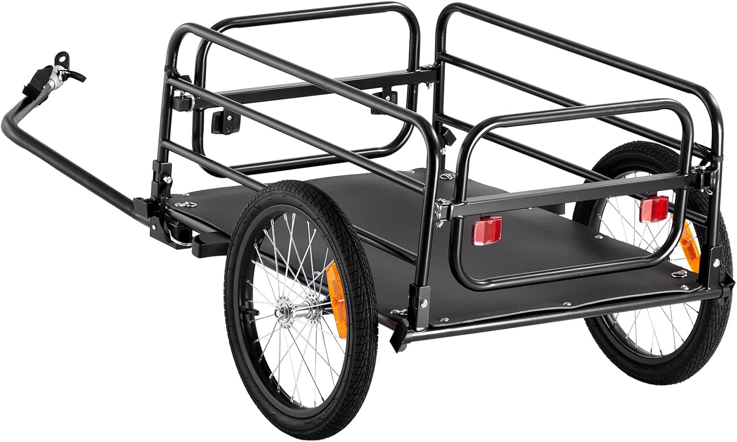 VEVOR Bike Cargo Trailer, 88/100/160 lbs Load Capacity, Heavy-Duty Bicycle Wagon Cart, Foldable Compact Storage with Universal Hitch
