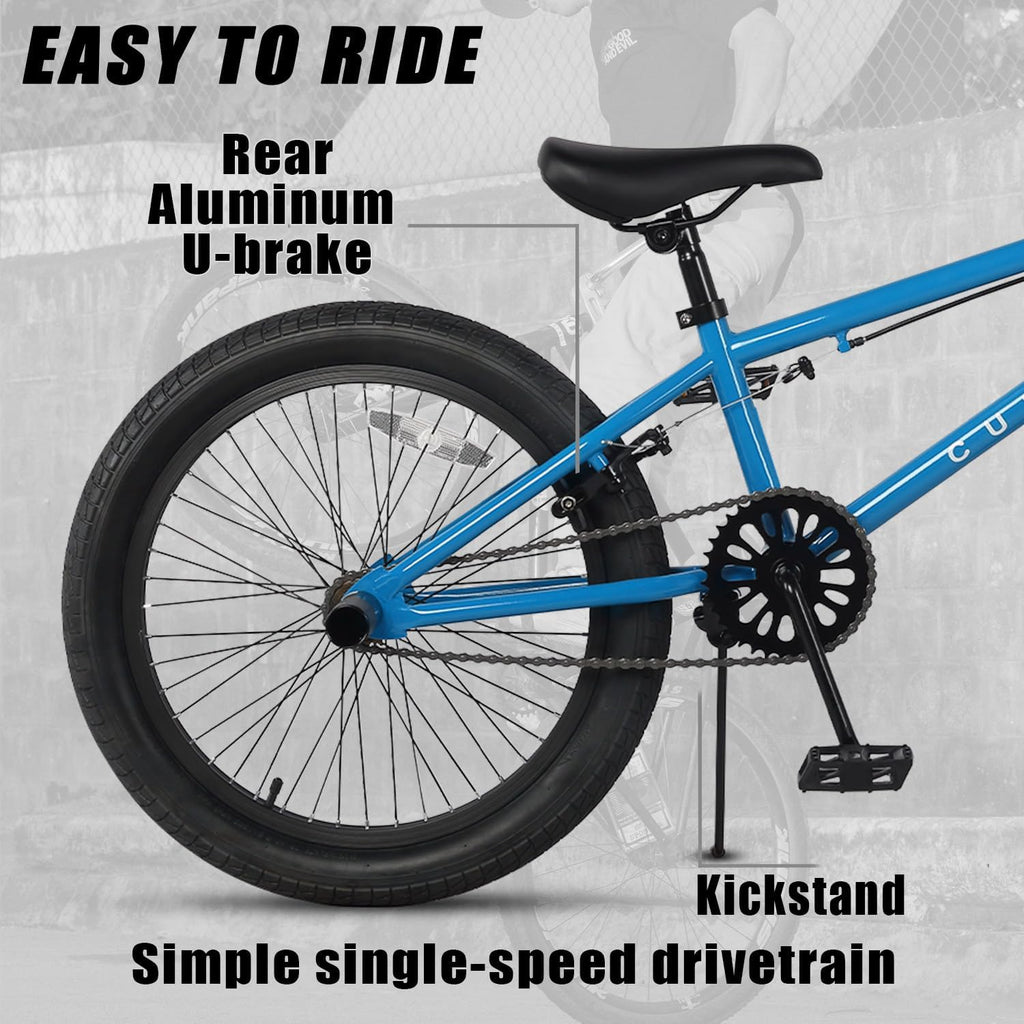 cubsala Freestyle BMX Bike, 18 20 Inch Kids Bicycle for 5-13 Years Old Kids and Beginner Level Rider, Multiple Colors