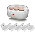 Conair Double Ceramic Hot Rollers for Long,Medium & Short Hair,5 Ceramic Flocked 1½-Inch Heated Hair Rollers with Clips,Hot Curlers for Women,Volume & Curls,Dual Voltage,Pink/White,(Pack of 6)