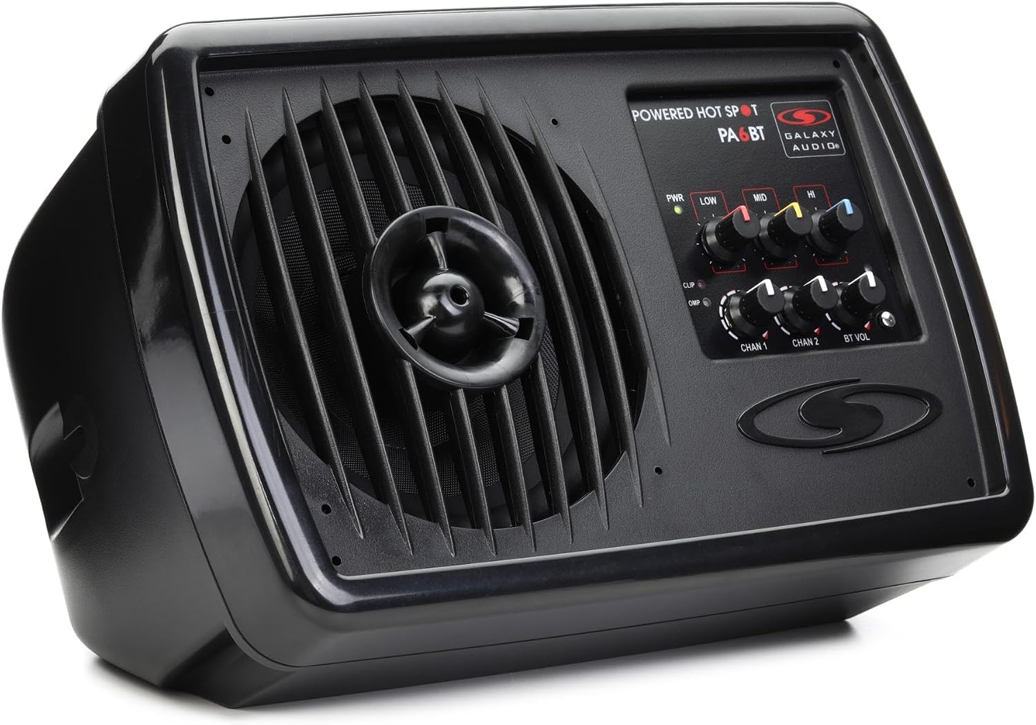 Galaxy Audio PA6BT 6' 170 Watt 2-Way Powered Hot Spot Monitor Speaker With Bluetooth,Black