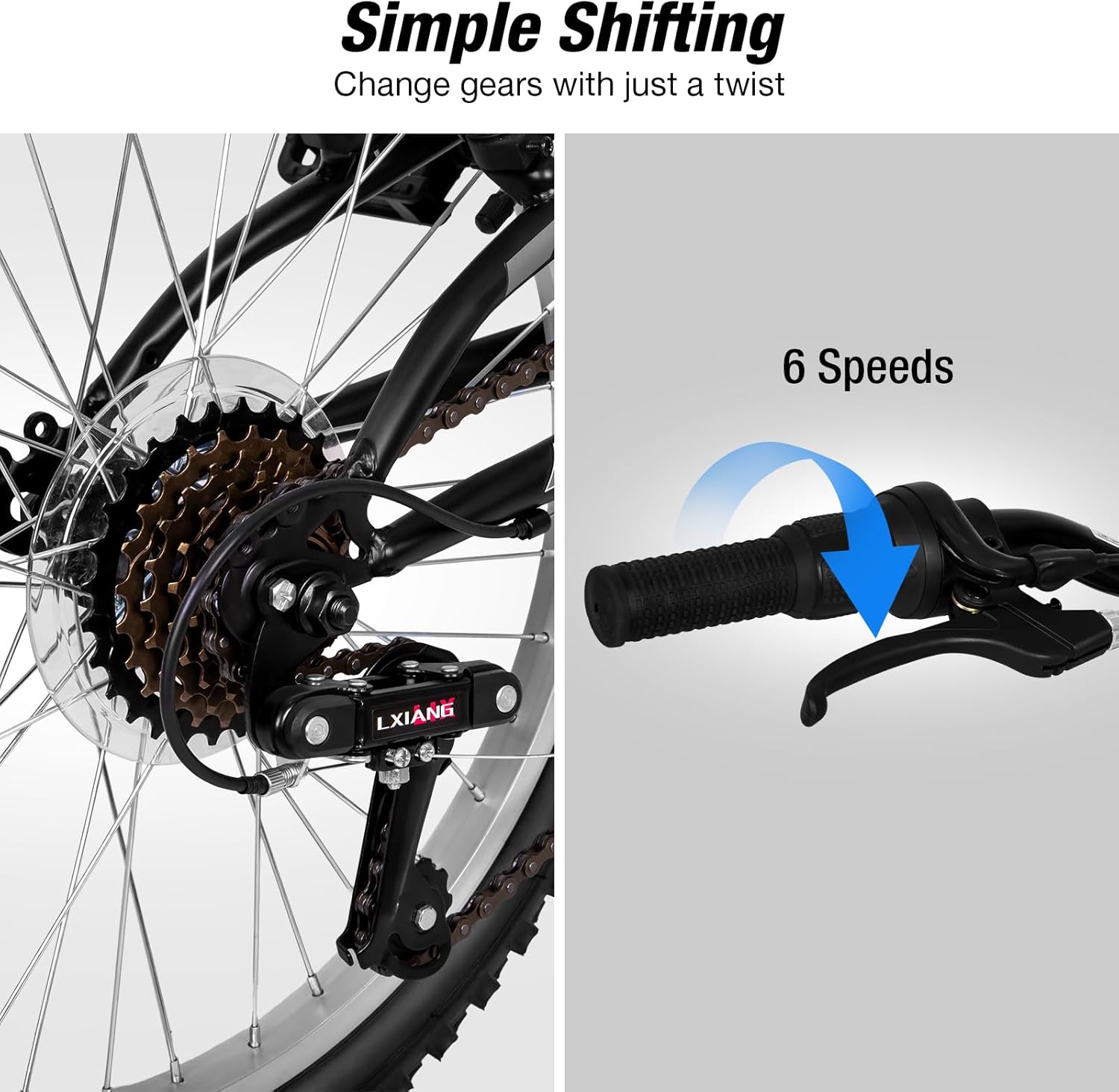 WEIZE Kids Mountain Bike, Kids' Bicycles for 6-14 Years Old Boys Girls with Dual Full Suspension, 6 Speeds Drivetrain, High-Carbon Steel Frame, Ideal for Young Riders and Adventurers