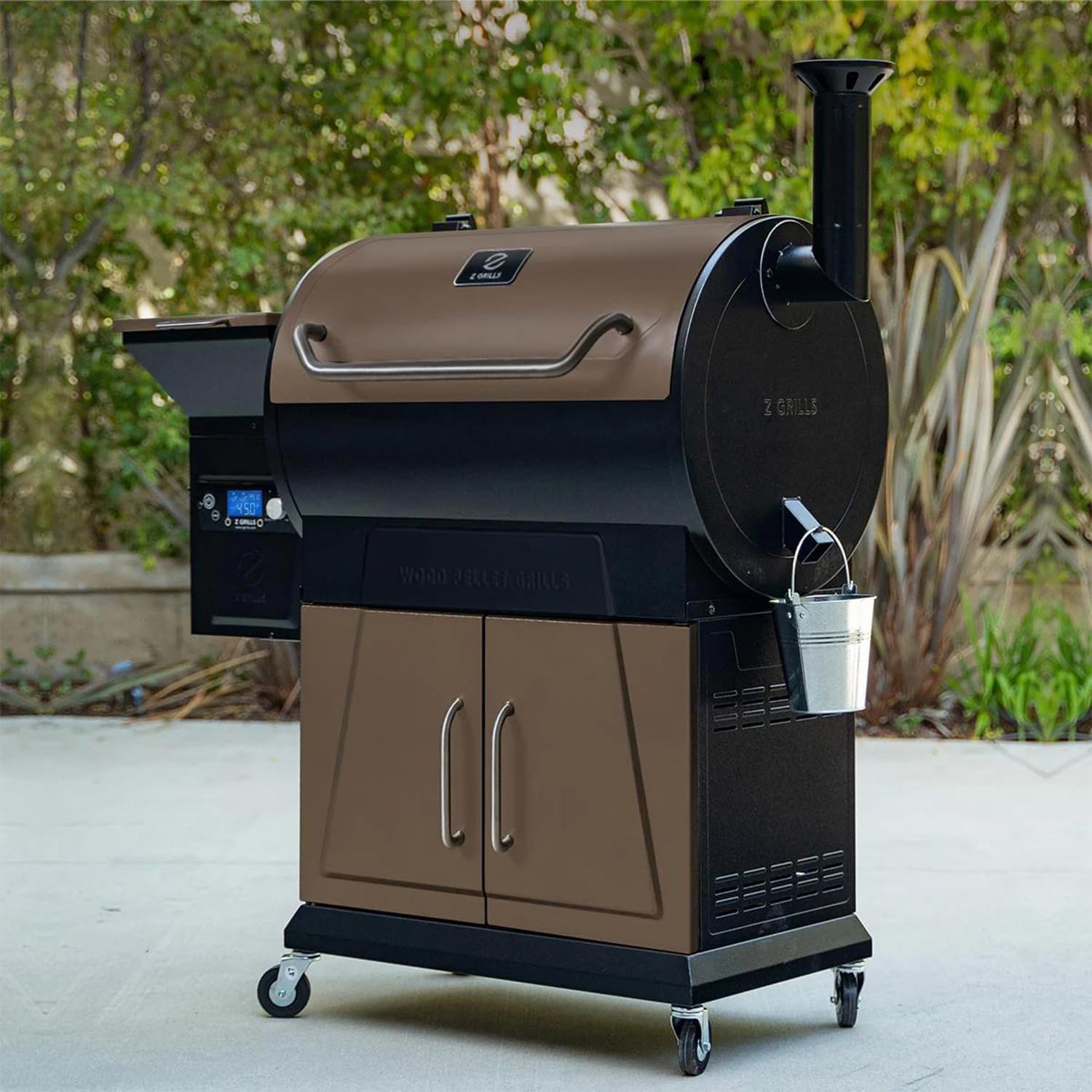 Z GRILLS 2025 Pellet Grill & Smoker with PID 3.0 Controller, Dual-walled Insulation, Meat Probes, Huge Storage, Hopper Clean-out including Grill Cover and More