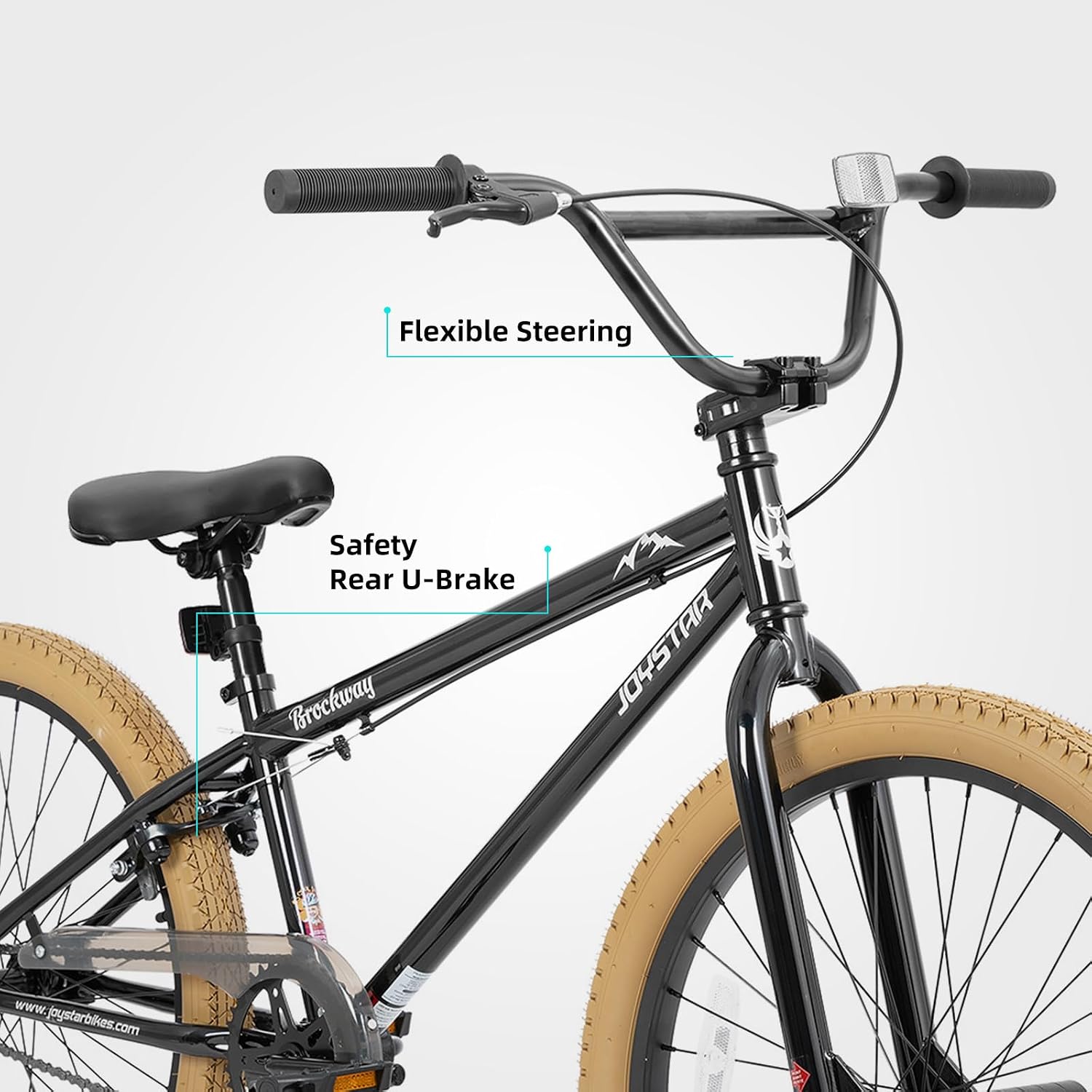 JOYSTAR Brockway Freestyle Kids BMX Bikes 20' 24' Kids Bicycles for 6-14 Years Old Boys Girls and Beginner-Level Riders 2 Pegs Multiple Colors