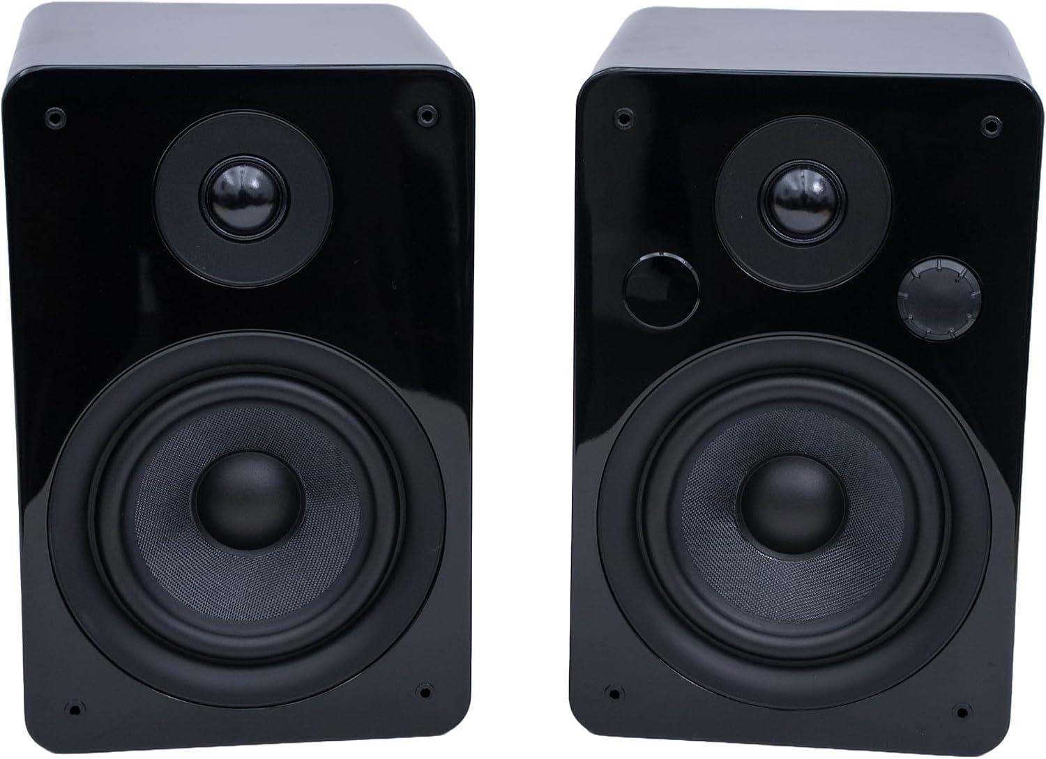 Peachtree Audio M25x Powered Bookshelf Speakers (Pair) – Piano Black | Bluetooth Wireless & Wired | 5.25' Woofer, USB Input, Subwoofer Out, Remote Control