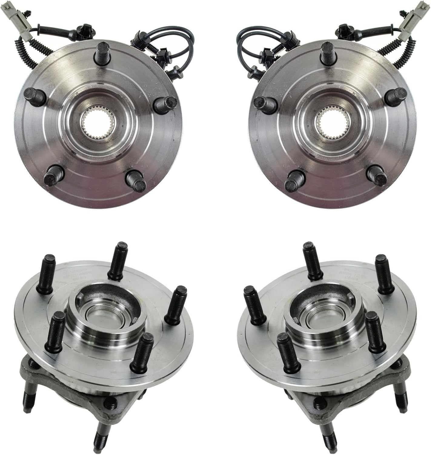 TRQ Front and Rear Wheel Bearing and Hub Assembly Set 4 Piece Compatible with 2005-2010 Jeep Grand Cherokee 2006-2010 Commander