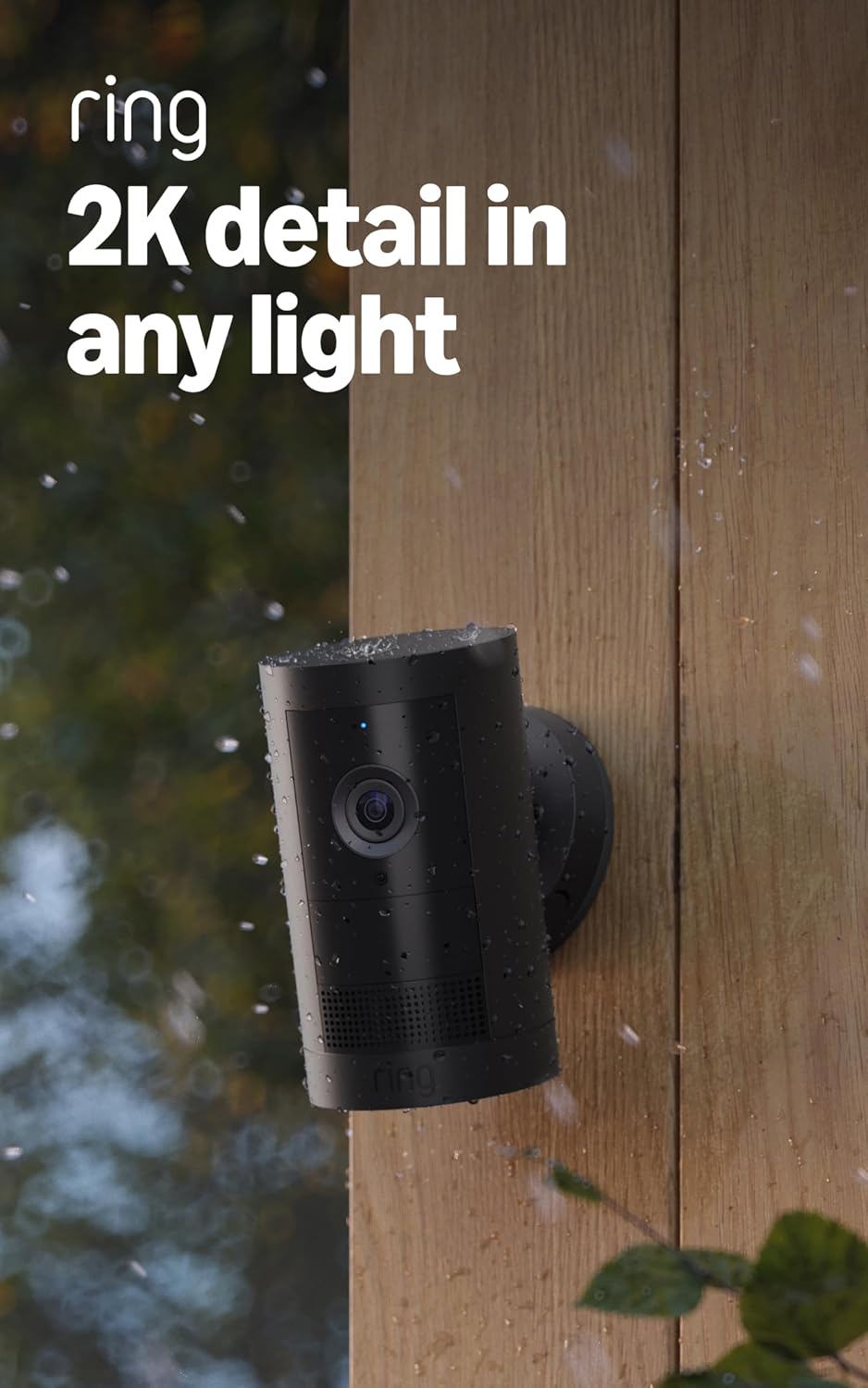 Ring Outdoor Cam Plus, Battery (newest model), Home or business security, Wide-Angle 2K Video with Ring Vision, Low-Light Sight for full-color night vision, Mount-Anywhere Versatility, 2-pack, Black