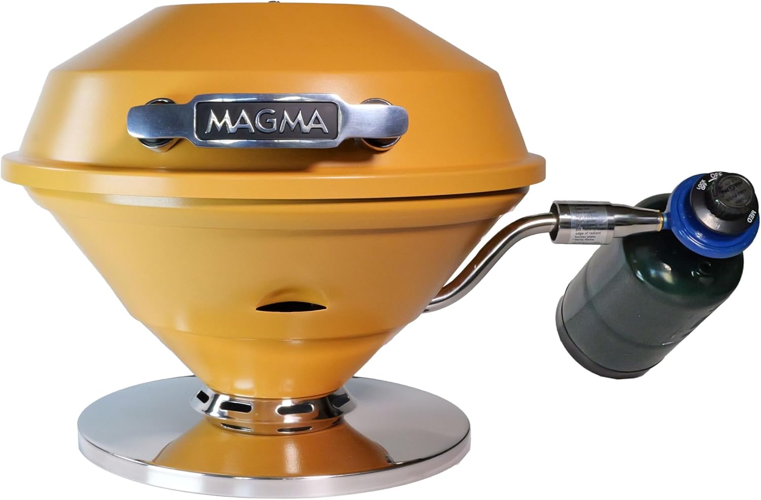 Magma C10-105-MUS Mustard Beach Fire Gas Grill | Portable Gas BBQ | Compact Propane Grill | Stylish Outdoor Cooker