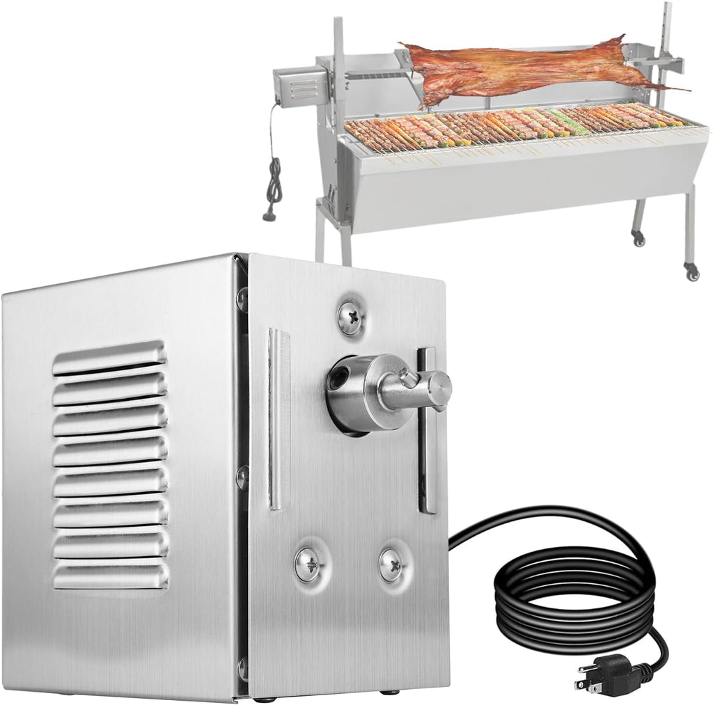 YJINGRUI 45W Grill Rotisserie Motor, Heavy Duty BBQ Motor with 130-174lb/ 150-200kg High Torque, Universal Replacement Motor for Roast Chicken, Beef and Pork at Gathering/Camping/Festival (110V)