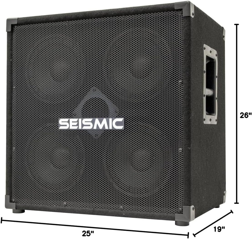 Seismic Audio - 4x8 Bass Guitar Speaker Cabinet PA DJ 500 Watts 4 8 with horn