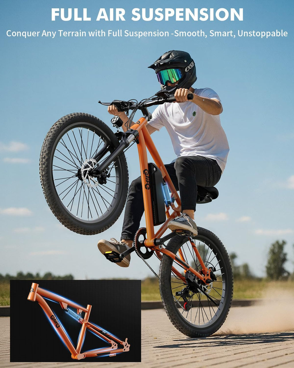 Qlife Electric Bike for Adults/Teens Racer-28MPH 21-Speed Peak 1200W Brushless Motor Adult Electric Bicycles, 48V 10.4Ah Removable Battery Mountain Ebike, Up to 55 Miles, 27.5X2.1 Tire E Bike