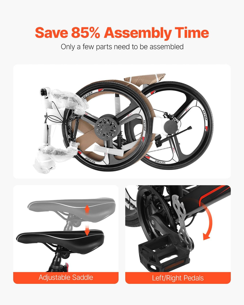 VEVOR Road Bike, 700C Wheels Racing Bike, Shimano Drivetrain City Commuter Road Bicycle, Urban Adult Sport Bicycle with Drop Bar, for Men and Women