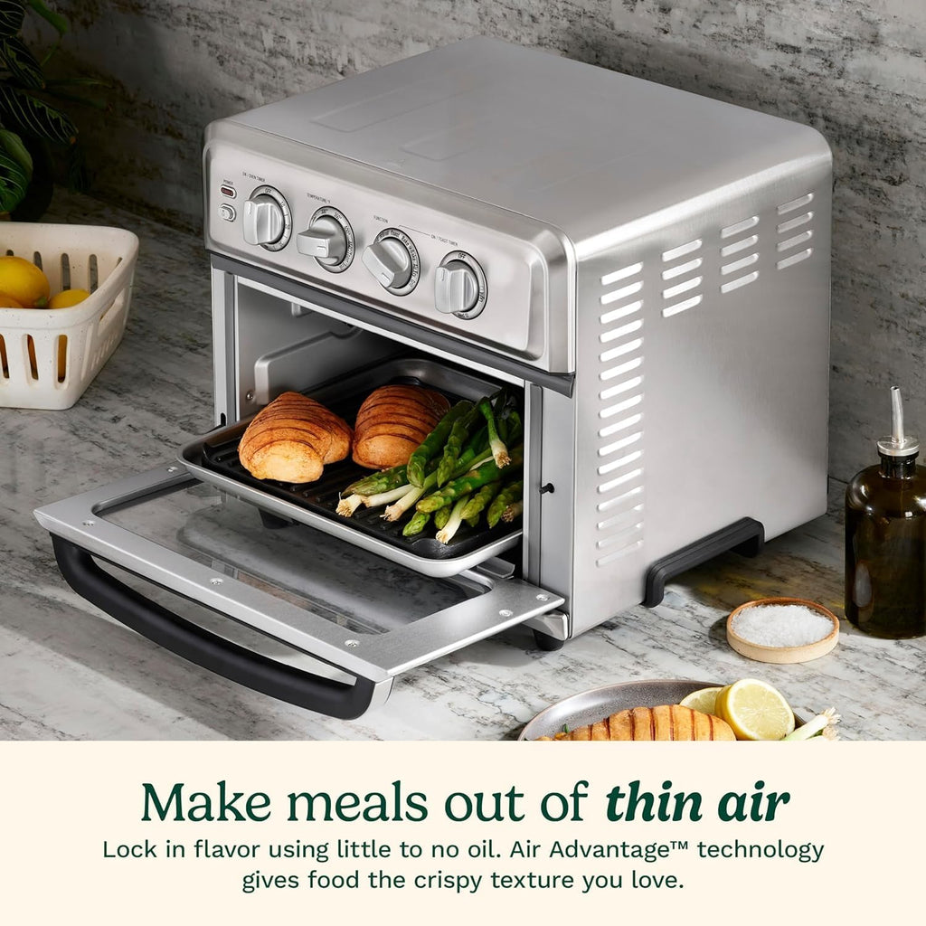 BLACK+DECKER 1000W Over The Range Microwave with Cuisinart 1800W Air Fryer Toaster Oven with Bake, Broil & Grill