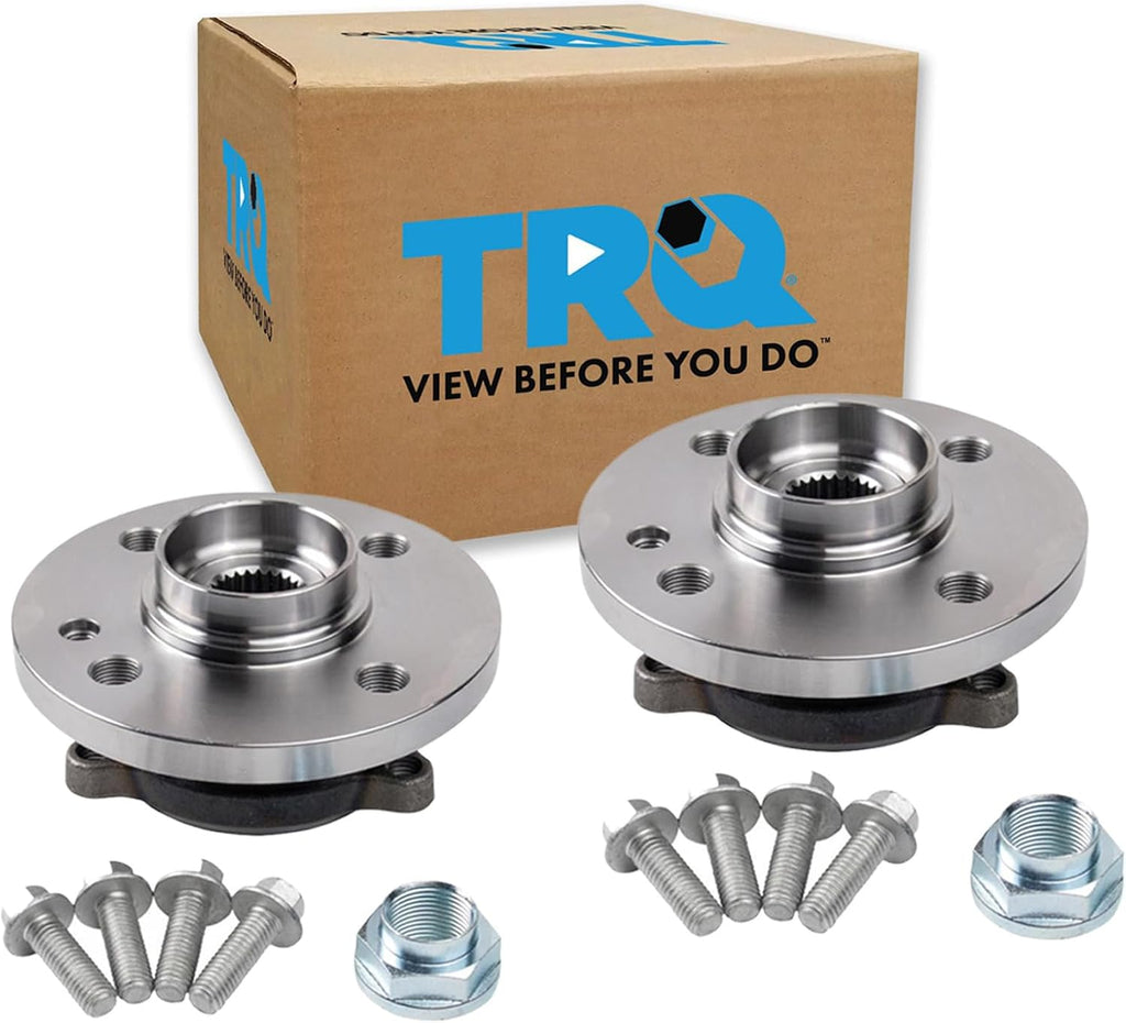 TRQ Front Left and Right Wheel Bearing and Hub Assembly Set 2 Piece Compatible with 2007-2013 Mini Cooper 2014-2015 Cooper Coupe 2014-2015 Cooper Convertible