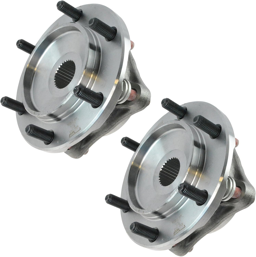 TRQ Front Left Right Wheel Bearing Hub Assembly Pair 2 Piece Compatible with 2010-2023 Lexus GX460 2003-2009 GX470 2003-2023 Toyota 4Runner 4WD 2007-2014 FJ Cruiser 4WD 2005-2023 Tacoma 4WD