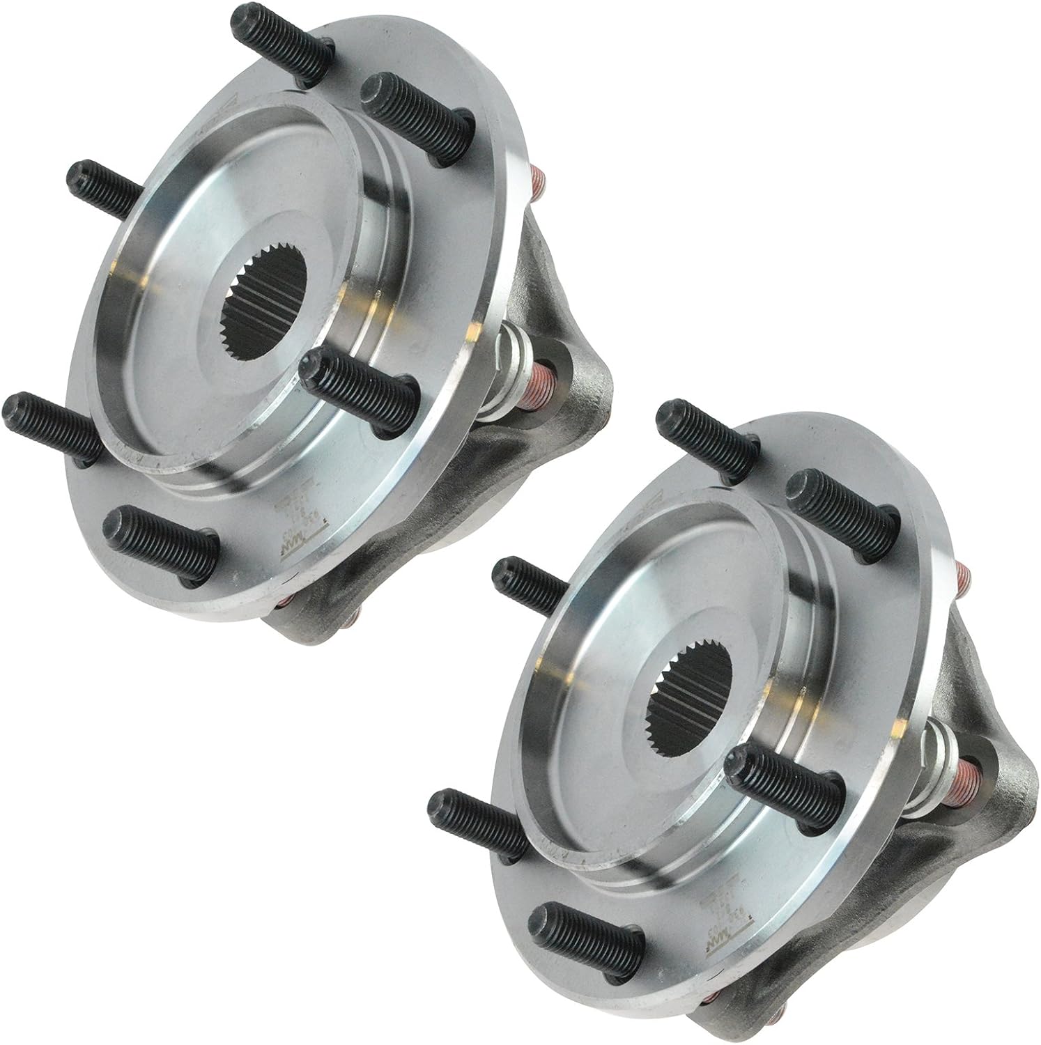 TRQ Front Left Right Wheel Bearing Hub Assembly Pair 2 Piece Compatible with 2010-2023 Lexus GX460 2003-2009 GX470 2003-2023 Toyota 4Runner 4WD 2007-2014 FJ Cruiser 4WD 2005-2023 Tacoma 4WD