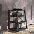 AV Cabinet Audio Rack - Media Stand & Stereo Storage Tower for Home/Office/Theater - DVD Player Audio Stand - Stylish Black, 82cm/32.3in, Space-Saving Design