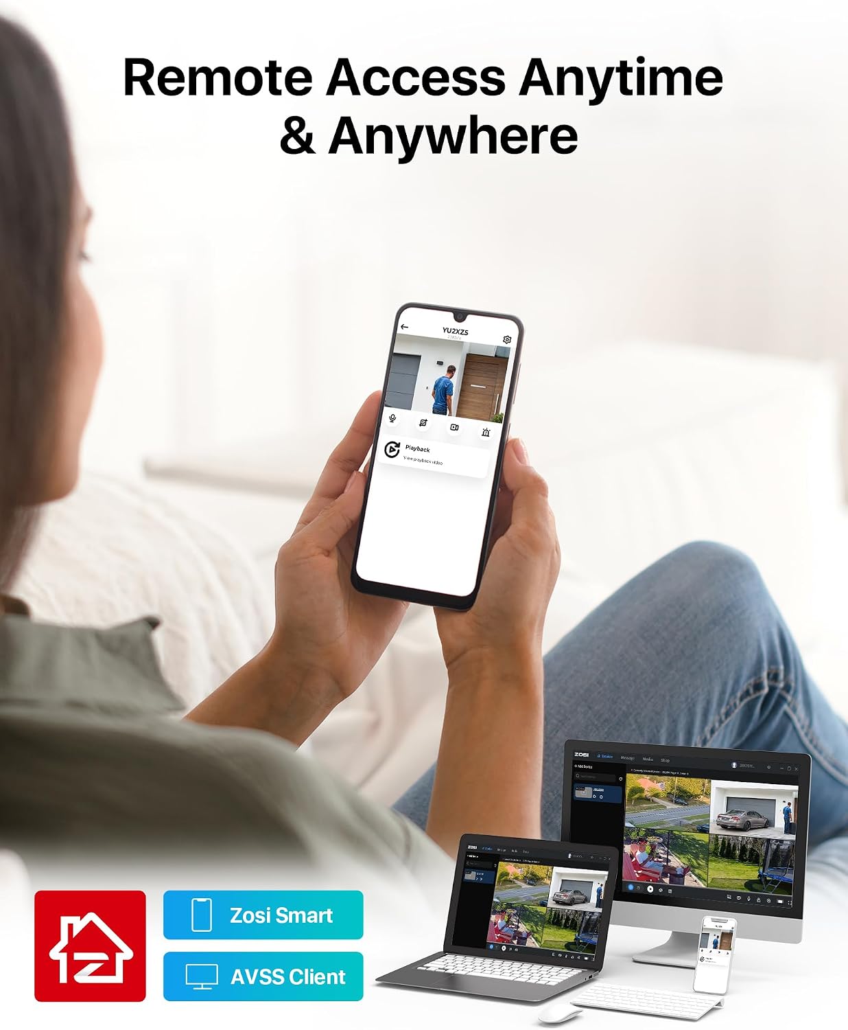 ZOSI 3K Lite 16CH Security Camera System,12pcs Wired 1080P Outdoor Indoor Weatherproof Cameras,AI Human Vehicle Detection,Night Vision,H.265+ 16 Channel CCTV DVR with 2TB HDD for 24/7 Recording