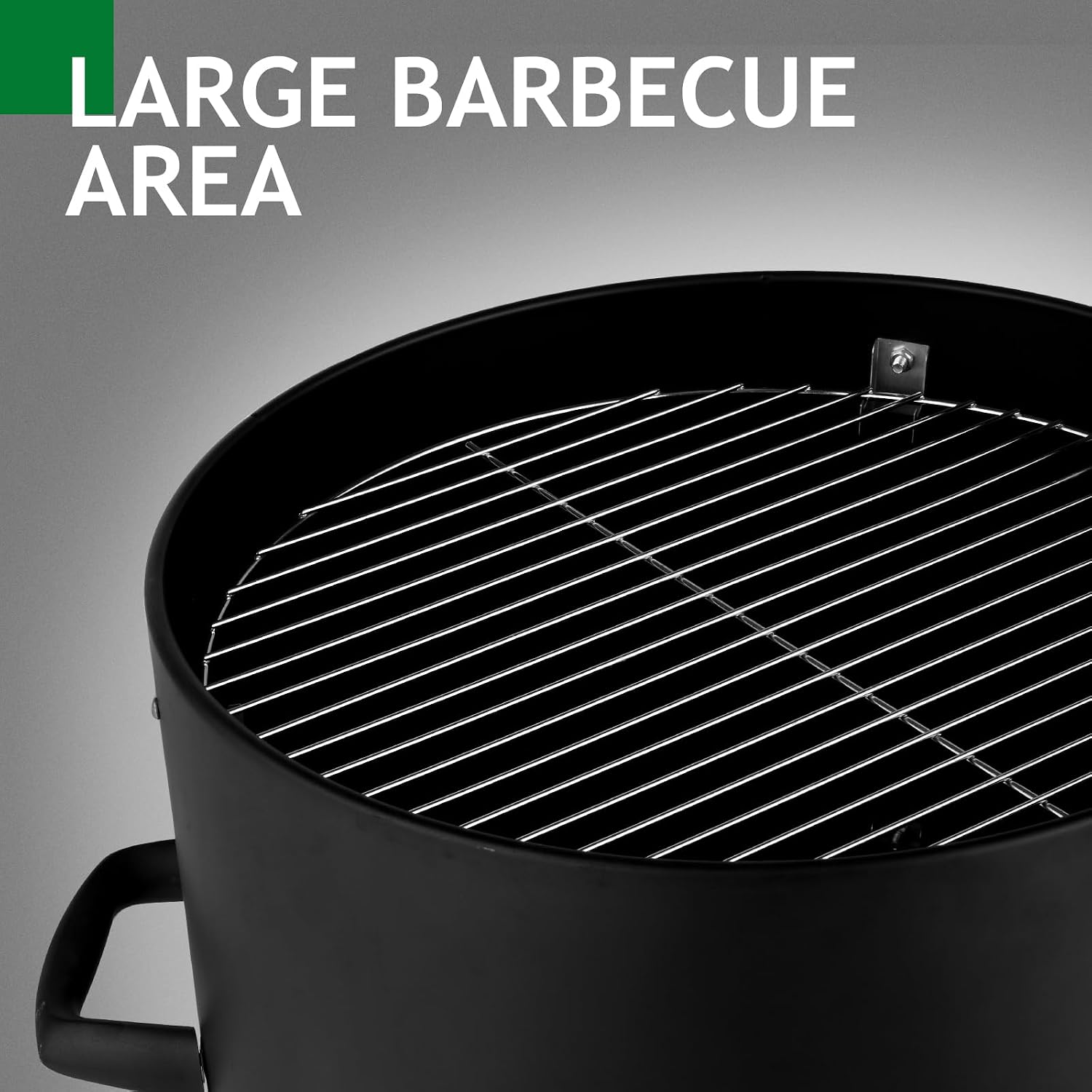 VINGLI 4-Tier 3-in-1 Vertical Charcoal Grill, 18.8 Charcoal Smoker with Built-in Thermometer, Air Vent and Access Doors, Perfect for Outdoor Cookings, Camping, Picnics, BBQs, and Tailgating Parties