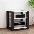 Corner Tv Stand with Ample Storage 5Tier Audio Rack Adjustable Shelves Media Console for Home Theater & Recording Roomwhite Av Cabinet for Tv & Stereo Equipment,White,3 Tier