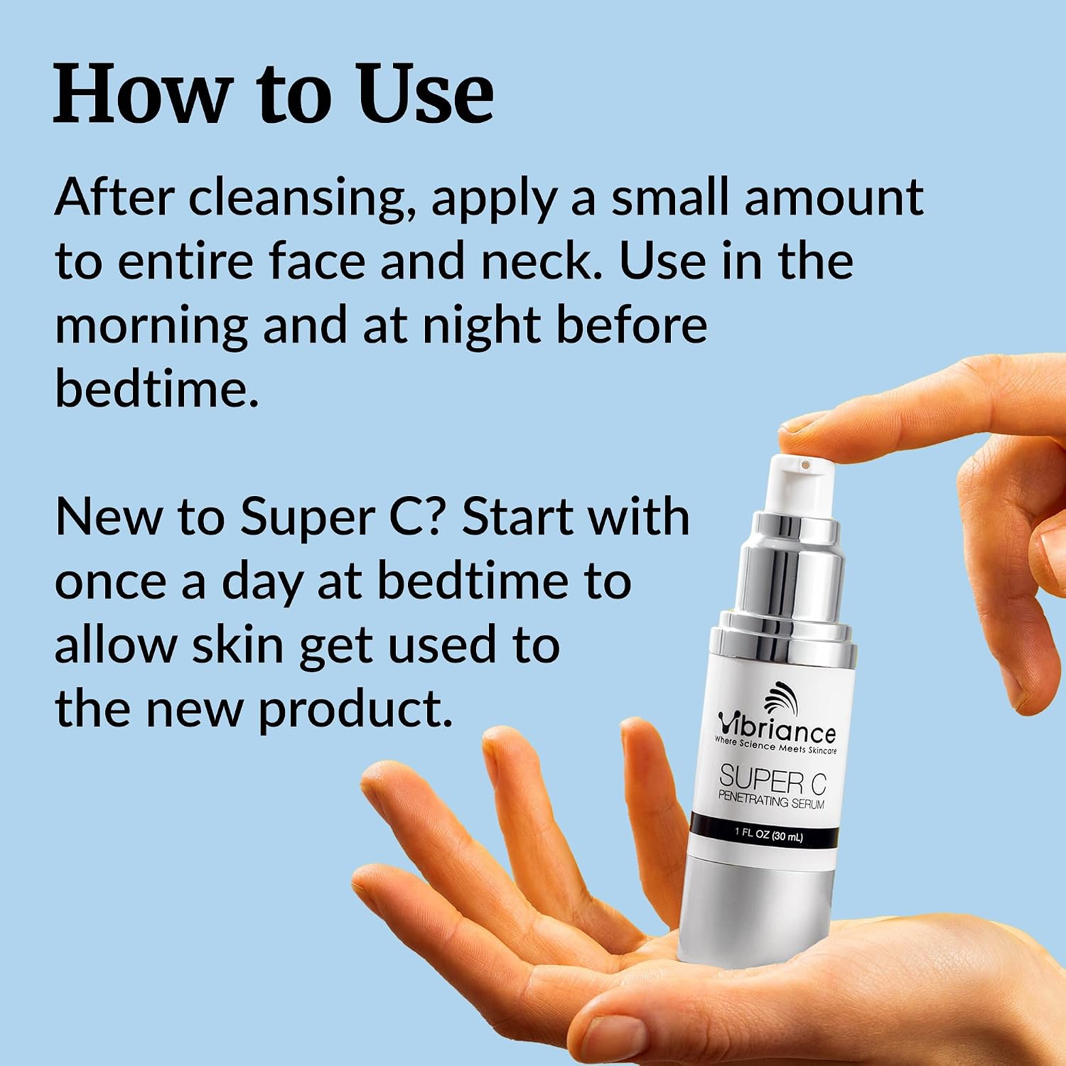 Vibriance Super C Serum for Mature Skin - All-in-One Vitamin Formula Hydrates, Firms, Lifts, Smooths, Targets Age Spots, Wrinkles, 1 fl oz - Pack of 3