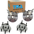 TRQ Front and Rear Wheel Bearing and Hub Assembly Set 4 Piece Compatible with 2005-2010 Jeep Grand Cherokee 2006-2010 Commander