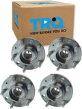 TRQ Front and Rear Wheel Bearing and Hub Assembly Set 4 Piece Compatible with 2006-2009 Pontiac Solstice 4 Wheel ABS 2007-2010 Saturn Sky