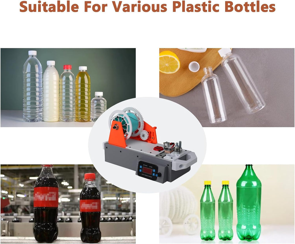 3D Printing Filament Making Machine, Desktop 3D Printer Extruder Filament Maker with Digital Display, Temperature/Speed Adjustable, Recycling PET Plastic Bottle into 3D Printing Filament (Orange)